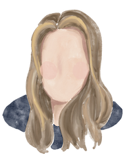 Watercolor illustration of Christine Bath