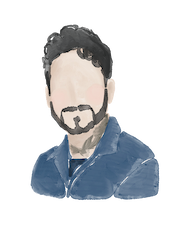 Watercolor illustration of John Gravois